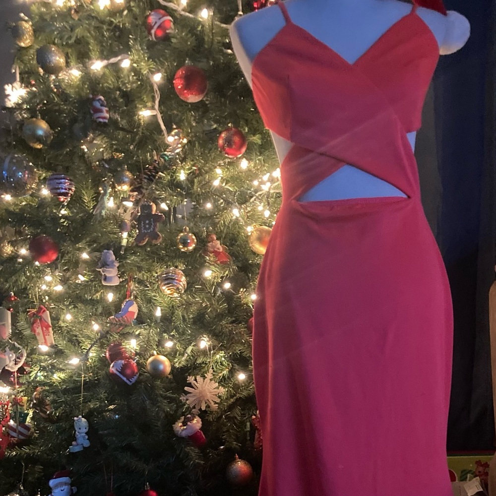 Gorgeous Vibrant Orange Gown.Nylon Material.Adjust Bra Straps & Back.SexyChic